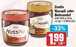 HIT Zentis Nusspli oder Belmandel Angebot
