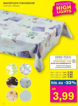 KODi WACHSTUCH-TISCHDECKE 100*140 cm Angebot