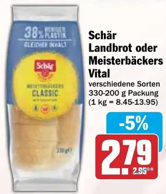HIT Schär Landbrot oder Meisterbäckers Vital Angebot
