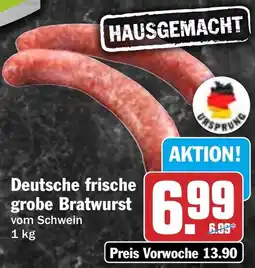 HIT Deutsche frische grobe Bratwurst Angebot