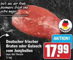 HIT Deutscher frischer Braten oder Gulasch vom Jungbullen Angebot