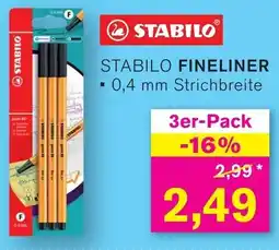 KODi STABILO FINELINER 3er-Pack Angebot