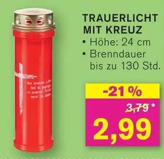 KODi TRAUERLICHT MIT KREUZ Angebot