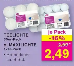 KODi TEELICHTE o. MAXILICHTE Angebot