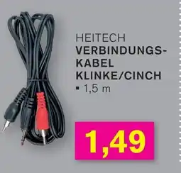 KODi HEITECH VERBINDUNGS- KABEL KLINKE/CINCH ▪ 1,5 m Angebot