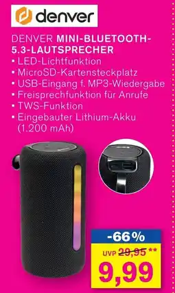 KODi DENVER MINI-BLUETOOTH- 5.3-LAUTSPRECHER Angebot