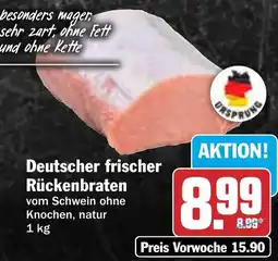 HIT Deutscher frischer Rückenbraten Angebot