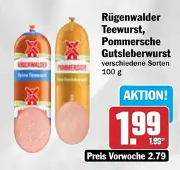 HIT Rügenwalder Teewurst, Pommersche Gutsleberwurst Angebot
