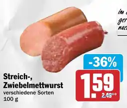 HIT Streich-, Zwiebelmettwurst Angebot