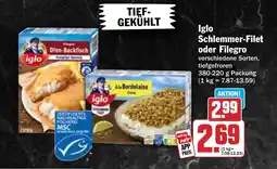 HIT Iglo Schlemmer-Filet oder Filegro Angebot