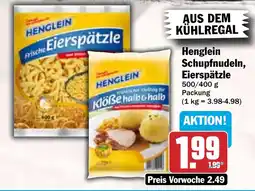 HIT Henglein Schupfnudeln, Eierspätzle Angebot