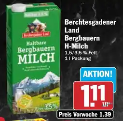 HIT Berchtesgadener Land Bergbauern H-Milch Angebot