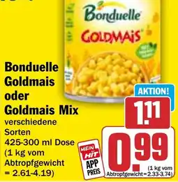 HIT Bonduelle Goldmais oder Goldmais Mix Angebot