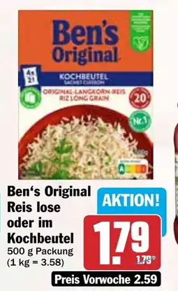 HIT Ben's Original Reis lose oder im Kochbeutel Angebot