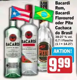 HIT Bacardi Rum, Bacardi Flavoured oder Pitu Cachaca do Brasil Angebot