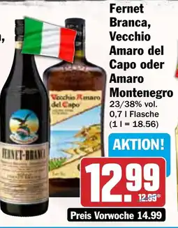 HIT Fernet Branca, Vecchio Amaro del Capo oder Amaro Montenegro Angebot