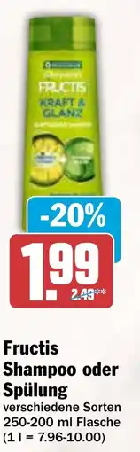 HIT Fructis Shampoo oder Spülung Angebot