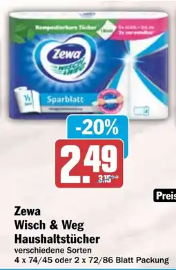 HIT Zewa Wisch & Weg Haushaltstücher Angebot
