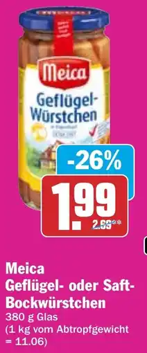HIT Meica Geflügel- oder Saft- Bockwürstchen Angebot