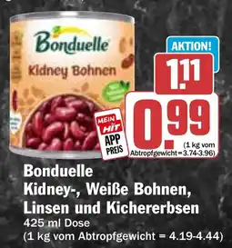 HIT Bonduelle Kidney-, Weiße Bohnen, Linsen und Kichererbsen Angebot