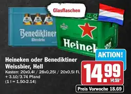 HIT Heineken oder Benediktiner Weissbier, Hell Angebot