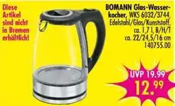 Möbel Boss BOMANN Glas-Wasserkocher Angebot