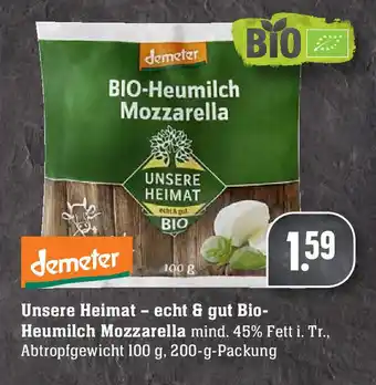 Edeka Demeter Unsere Heimat echt & gut Bio Heumilch Mozzarella Angebot