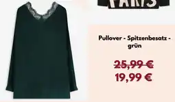 Takko Fashion Pullover - Spitzenbesatz - grün Angebot
