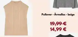 Takko Fashion Pullover - Ärmellos - beige Angebot