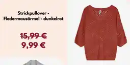 Takko Fashion Strickpullover - Fledermausärmel - dunkelrot Angebot