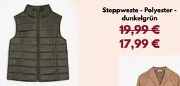 Takko Fashion Steppweste - Polyester - dunkelgrün Angebot