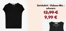 Takko Fashion Strickshirt - Viskose-Mix - schwarz Angebot