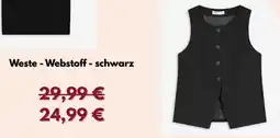 Takko Fashion Weste - Webstoff - schwarz Angebot