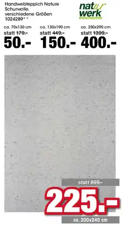 Möbel Martin Handwebteppich Nature Angebot