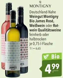 CITTI Markt Weingut Montigny Bio James Rosé, Weißwein oder Rotwein Qualitätsweine Angebot