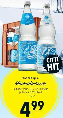 CITTI Markt Viva con Agua Mineralwasser Angebot