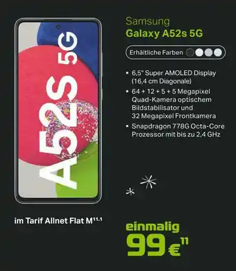 cosmophone Samsung smartphone galaxy a52s 5g Angebot