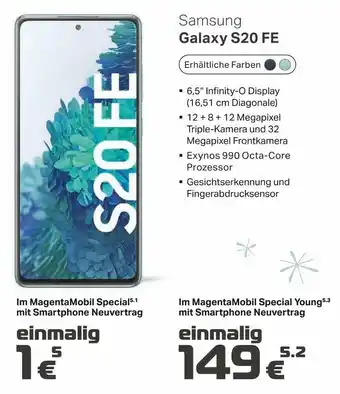 cosmophone Samsung smartphone galaxy s20 fe Angebot