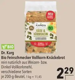 CITTI Markt Dr. Karg Bio Feinschmecker Vollkorn-Knäckebrot Angebot