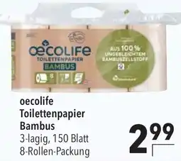 CITTI Markt oecolife Toilettenpapier Bambus Angebot