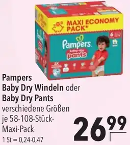 CITTI Markt Pampers Baby Dry Windeln oder Baby Dry Pants Angebot