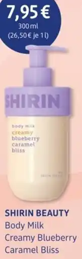dm drogerie SHIRIN BEAUTY Body Milk Creamy Blueberry Angebot