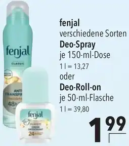 CITTI Markt fenjal Deo-Spray oder Deo-Roll-on Angebot