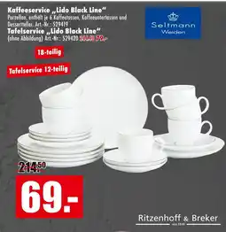 Möbel Mahler Seltmann weiden kaffeeservice „lido black line“ Angebot