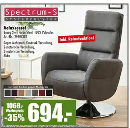 Möbel Mahler Spectrum-s relaxsessel Angebot