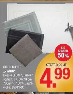 Hofmeister Hotelmatte 'zwirn' Angebot