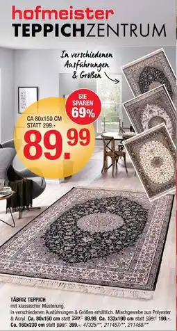 Hofmeister Hofmeister täbriz teppich Angebot