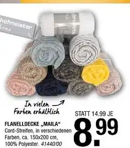 Hofmeister Hofmeister home flanelldecke 'maila' Angebot