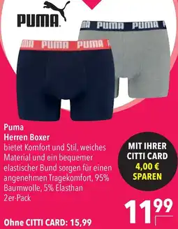 CITTI Markt Puma Herren Boxer Angebot