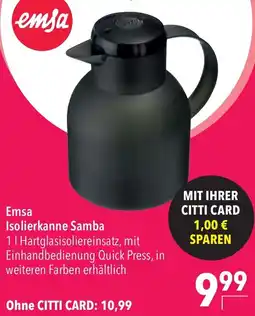 CITTI Markt Emsa Isolierkanne Samba Angebot